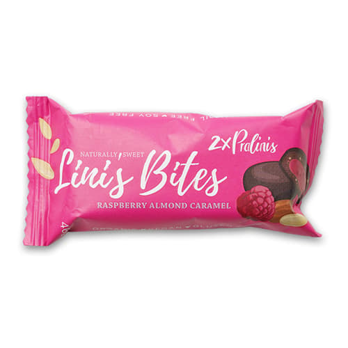 Lini’s Bites BIO Raspberry Almond Caramel Pralinis glutenfrei