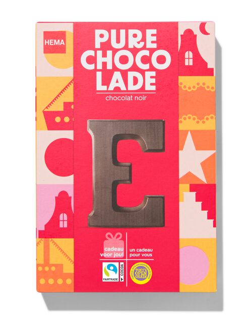 lettre E en chocolat noir 140g