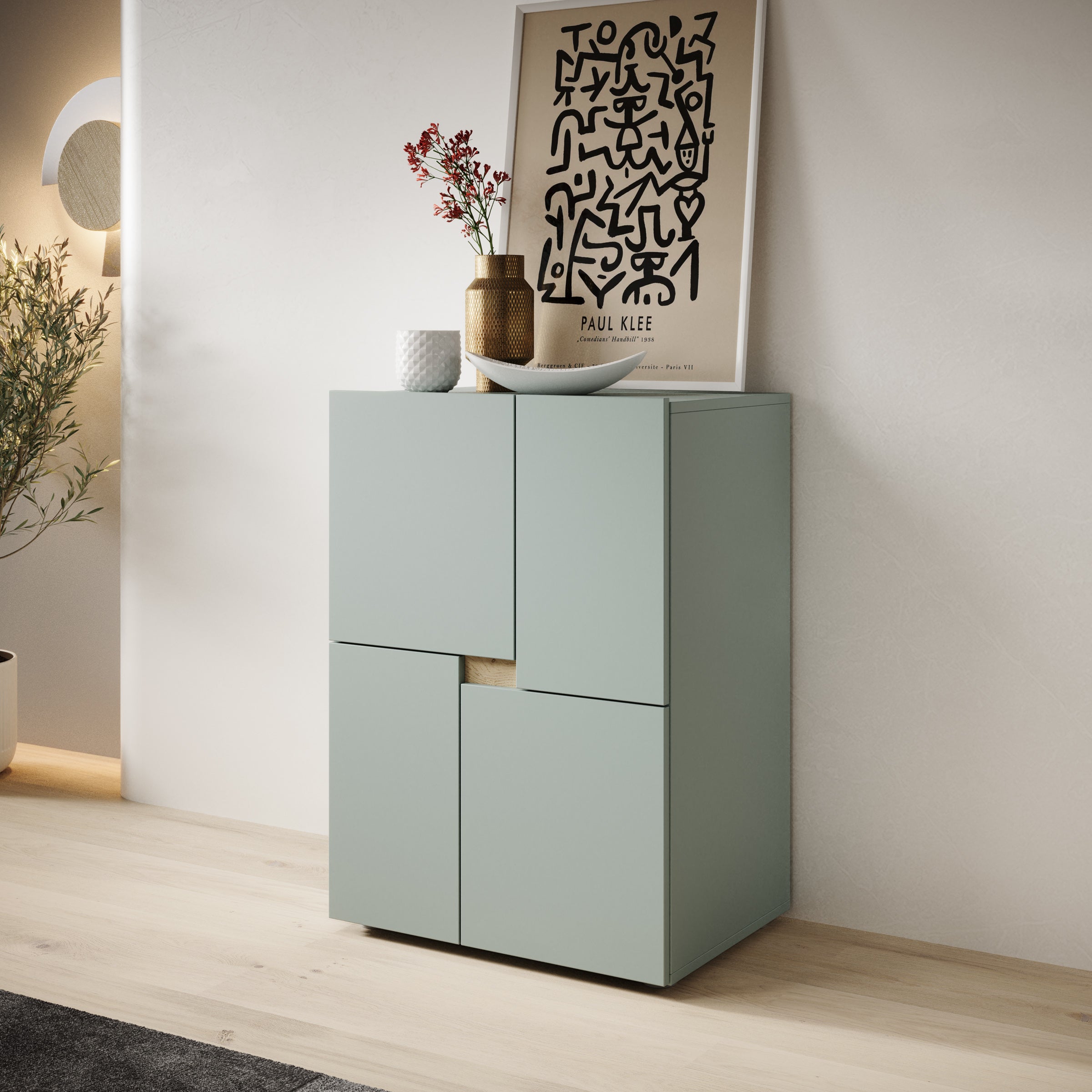 Lombok - Dressoir - Groen - 60x42x84 cm