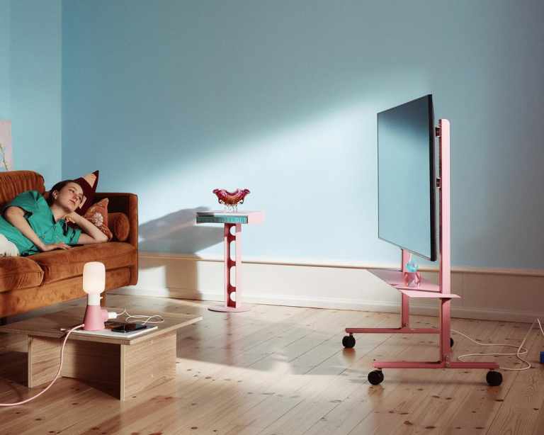 Pedestal Straight Rollin' tv-standaard Mossy Green