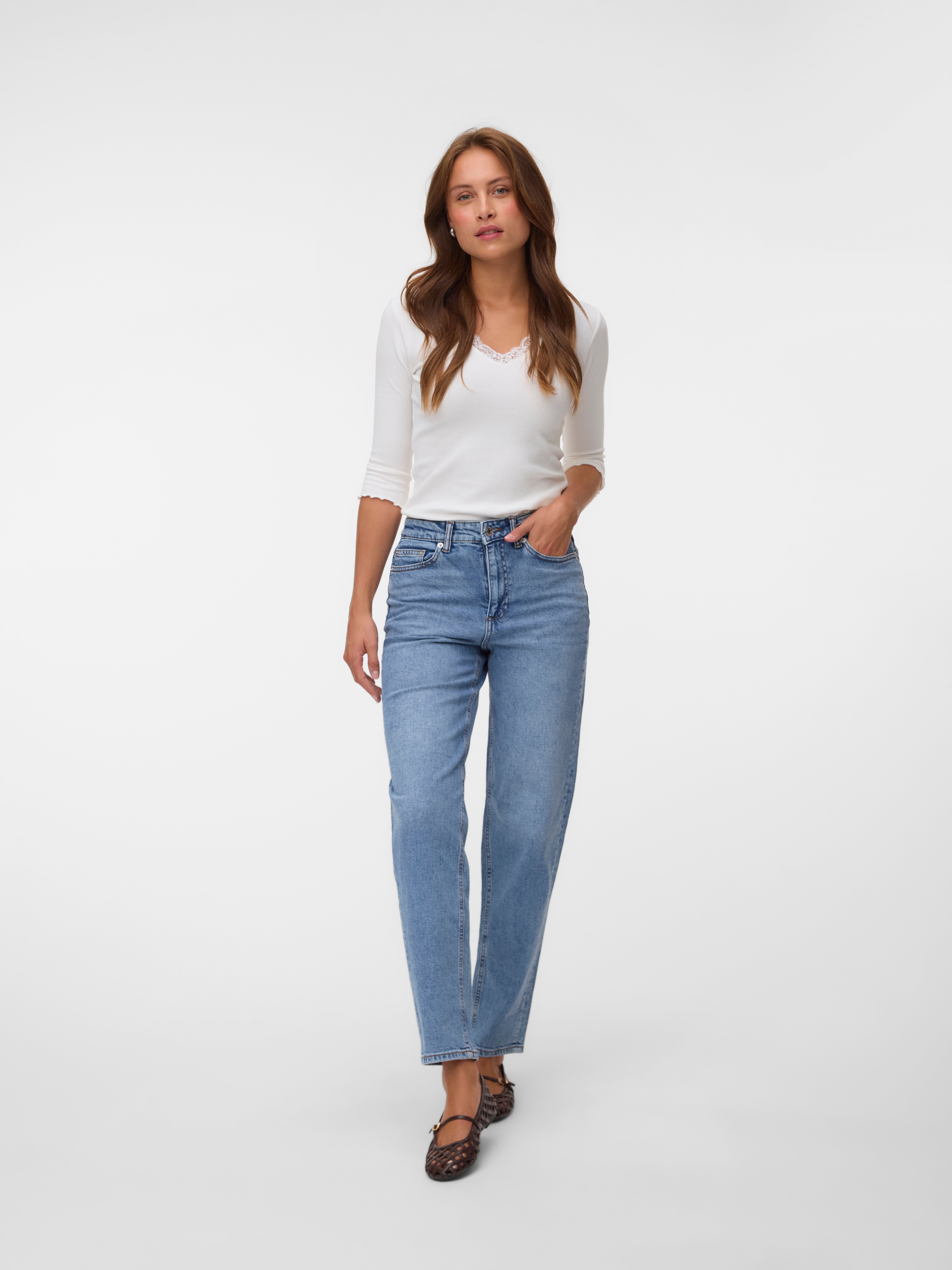 VMTESSA-STRETCH High rise Mom fit Jeans