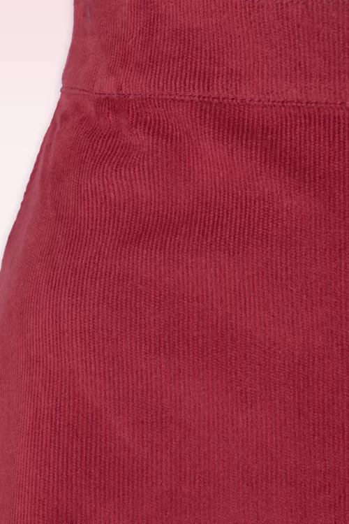 Princesse Nomade  Ninette Corduroy rok in rood