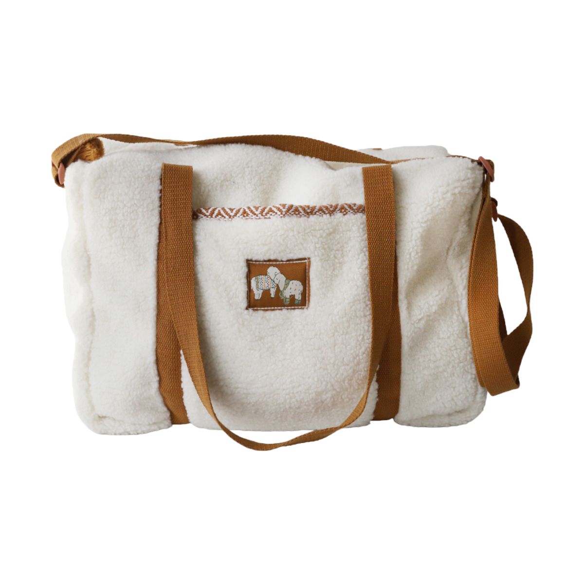 Sac à langer sherpa blanc - Doux comme un agneau Petit toi
