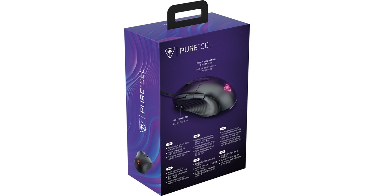 Turtle BeachPure SEL gaming muis  (Zwart, 50 - 8.000 Dpi, RGB)