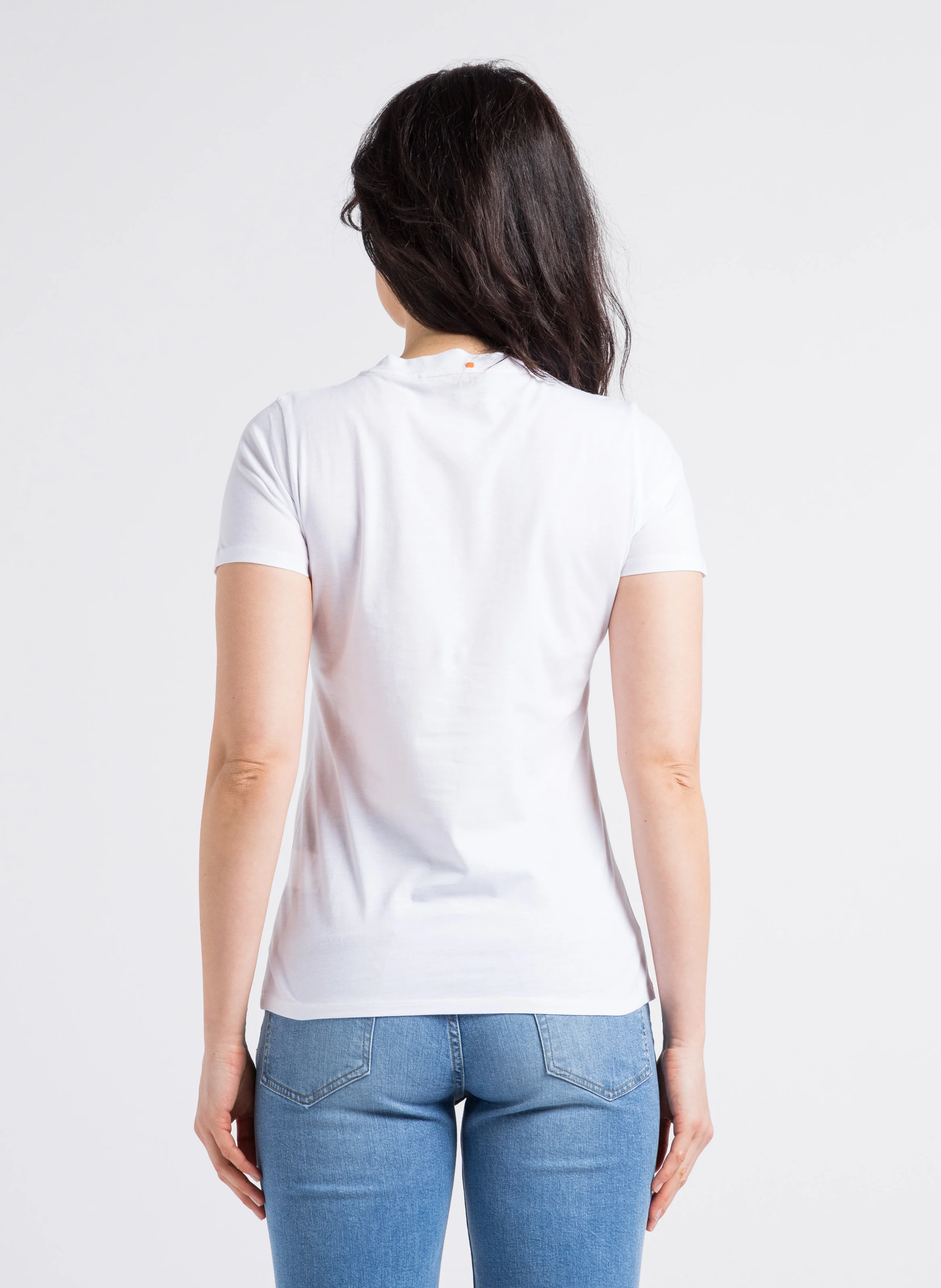 Tee-shirt droit sérigraphié en coton | Blanc