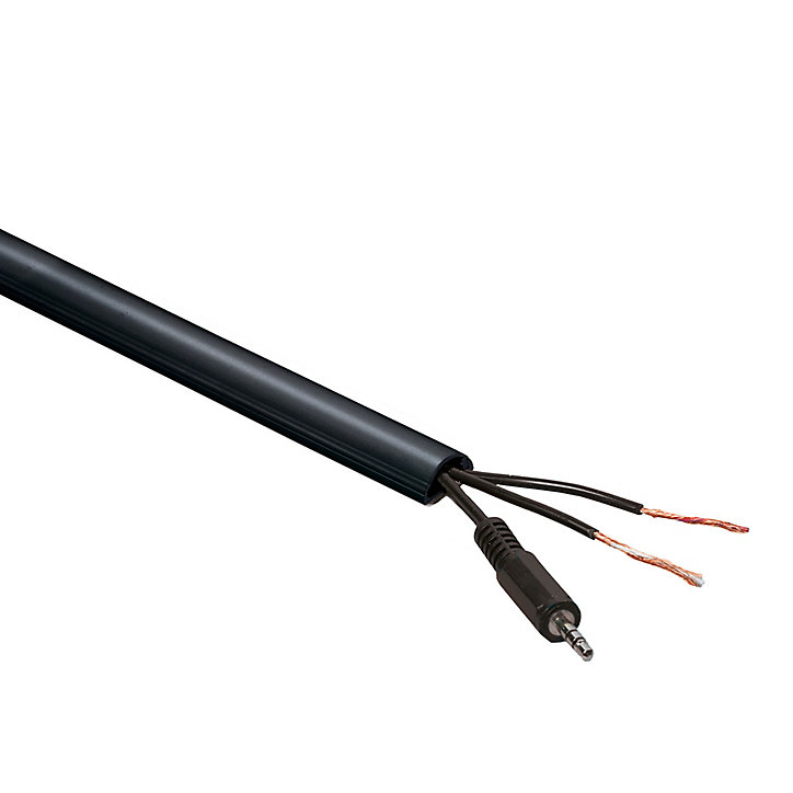 Goulotte décorative demi-ronde noire auto-adhésive D-Line 16 x 8 mm, 1 m