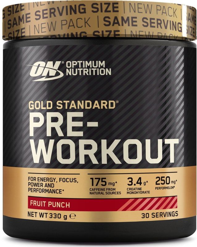 Optimum Nutrition Gold Standard Pre Workout - Fruit Punch - Pre-Workout - 330 gram (30 doseringen)