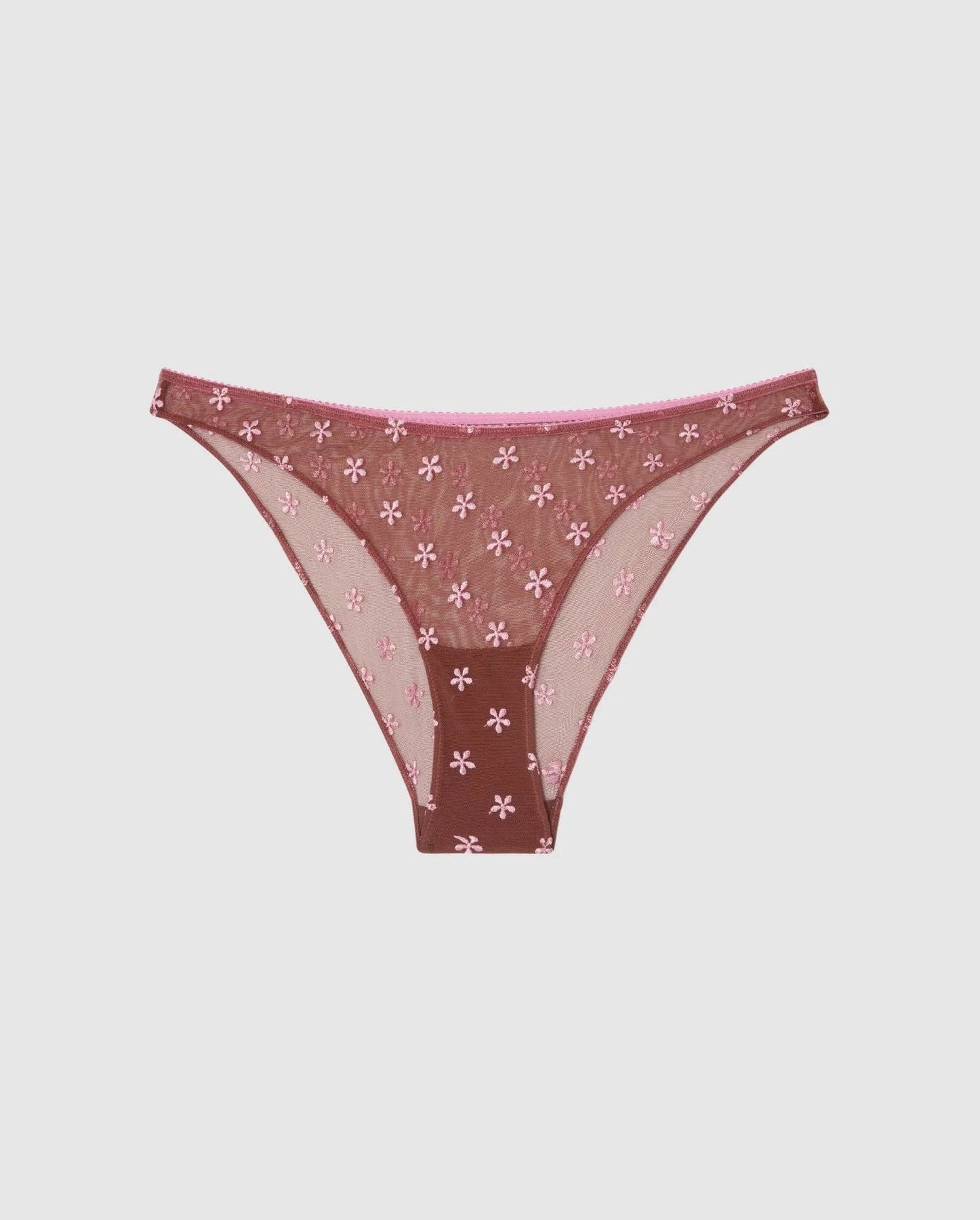 Understatement Underwear Mesh Bikini Briefs mocha candy pink