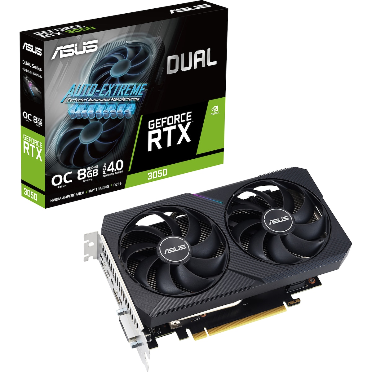 ASUS GeForce RTX 3050 DUAL OC V2 graphics card (8 GB GDDR6)
