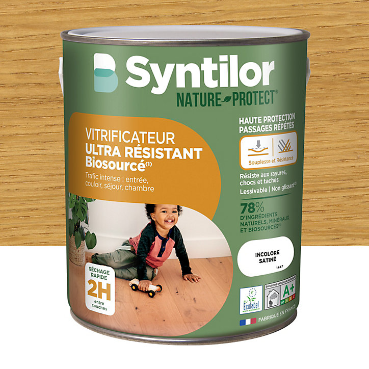 Vitrificateur Syntilor ultra résistant biosourcé Nature Protect incolore satiné 2,5L