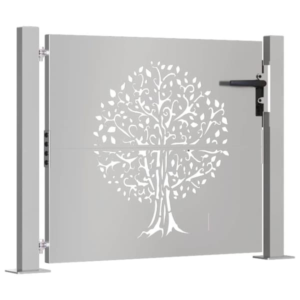 vidaXL Hageport 105x80 cm cortenstål tredesign