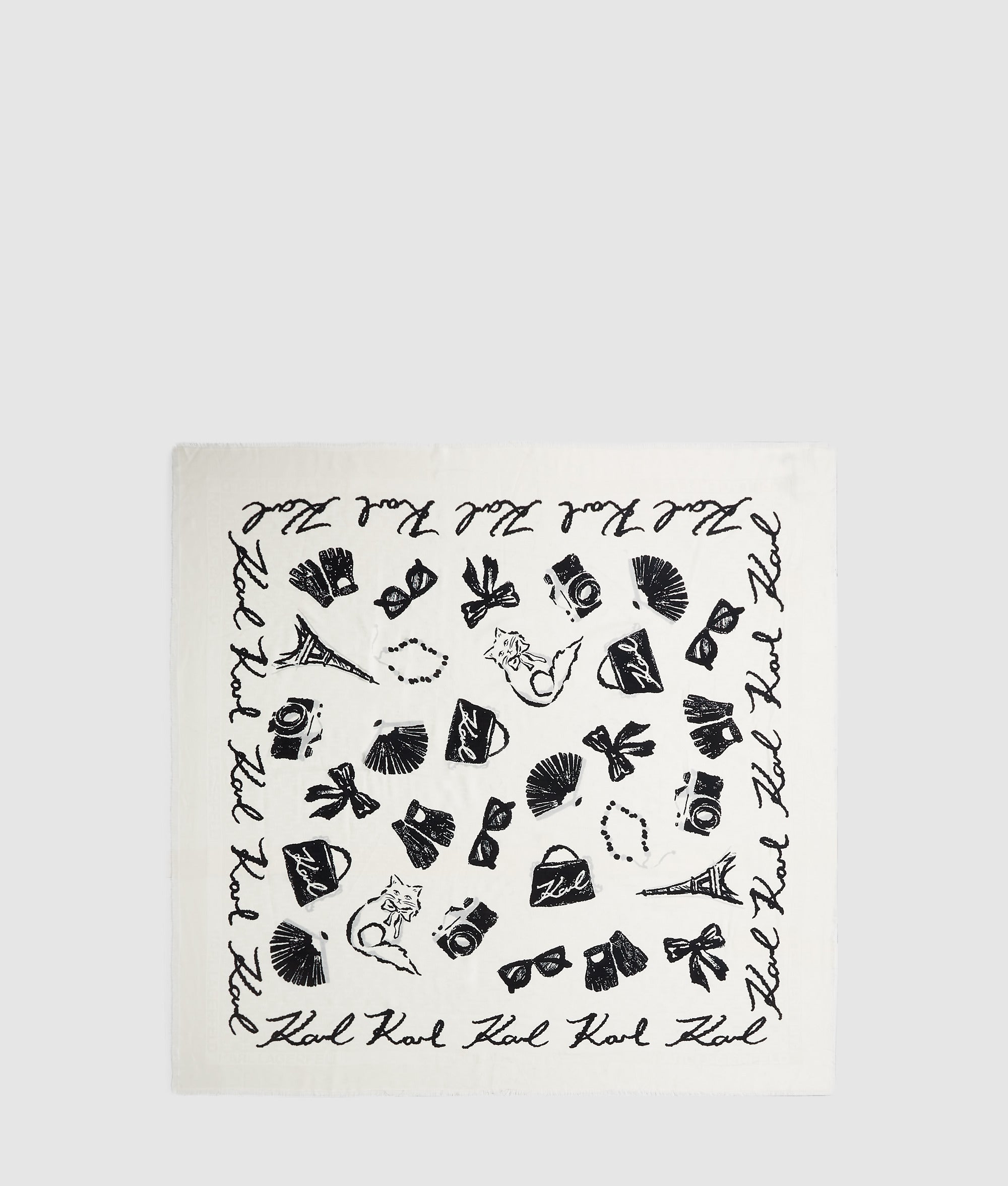 Sjaal met all-over K/Signature print