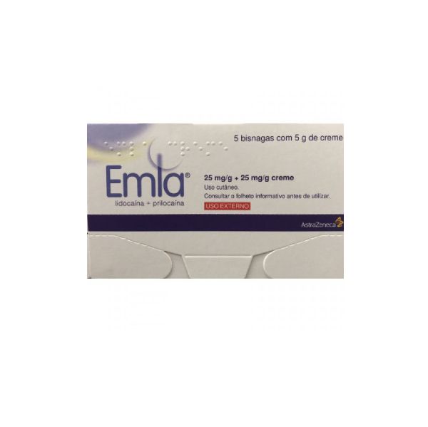 EMLA, 25/25 mg/g-5 g x 5 Creme Bisnaga