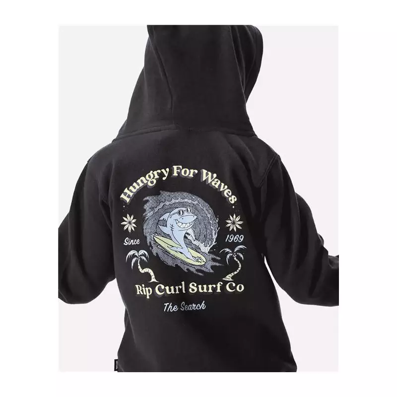 Sweat junior RIPCURL Shred Town Z/T Hood - Boy Washed Black