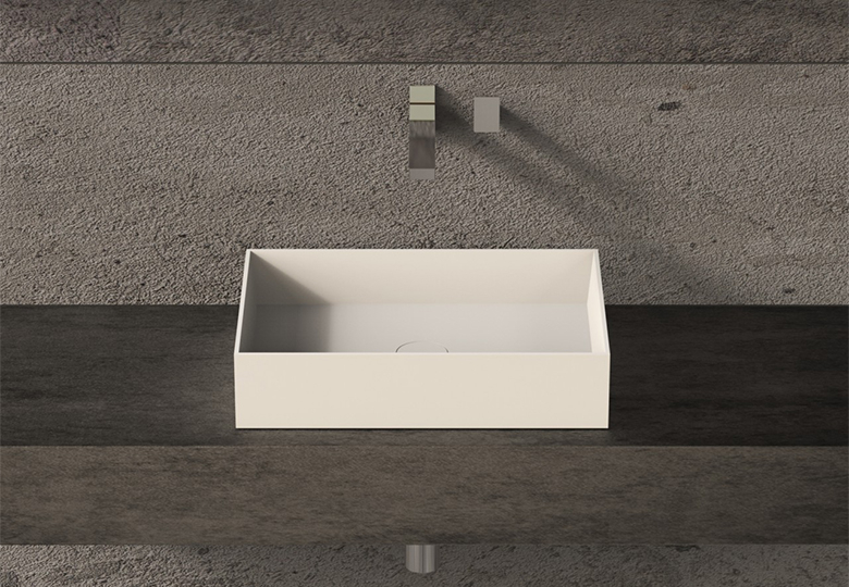 SSI Design Solid Joy rechthoekige waskom 50x35x11cm mat wit
