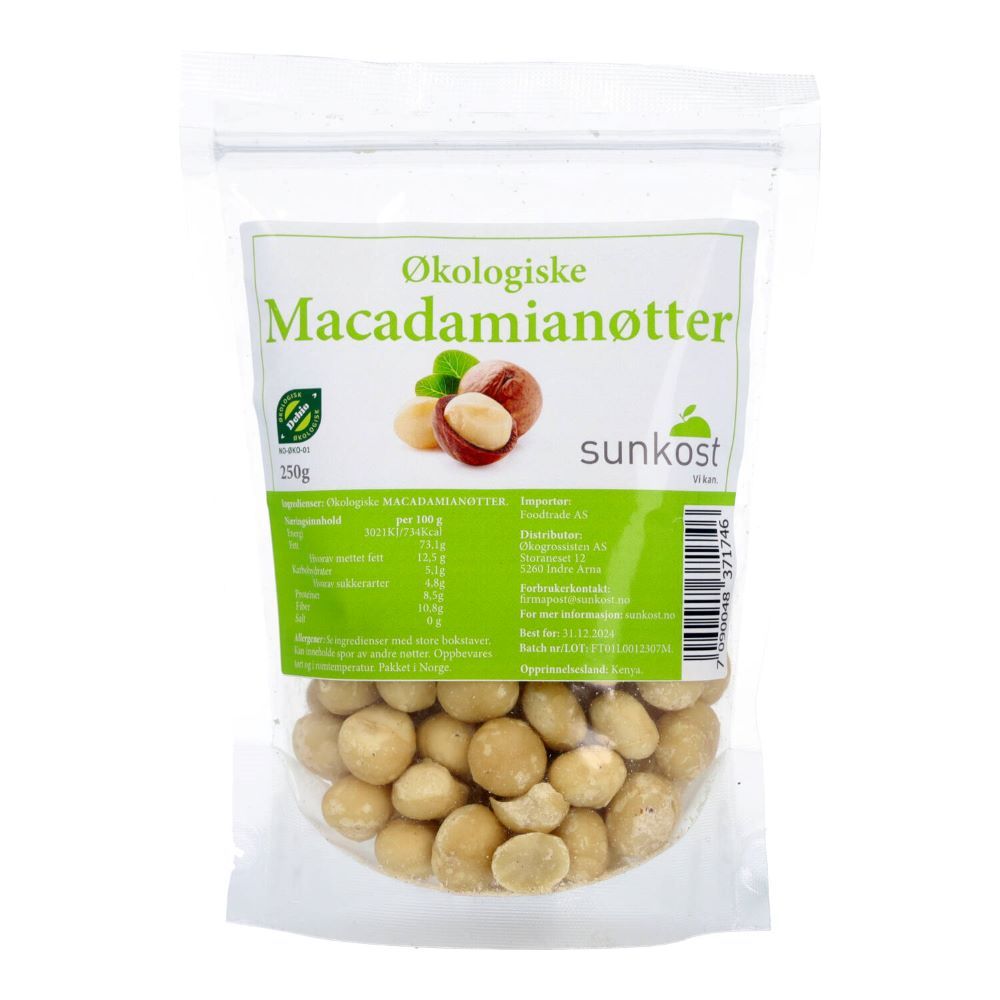 Sunkost Macadamianøtter