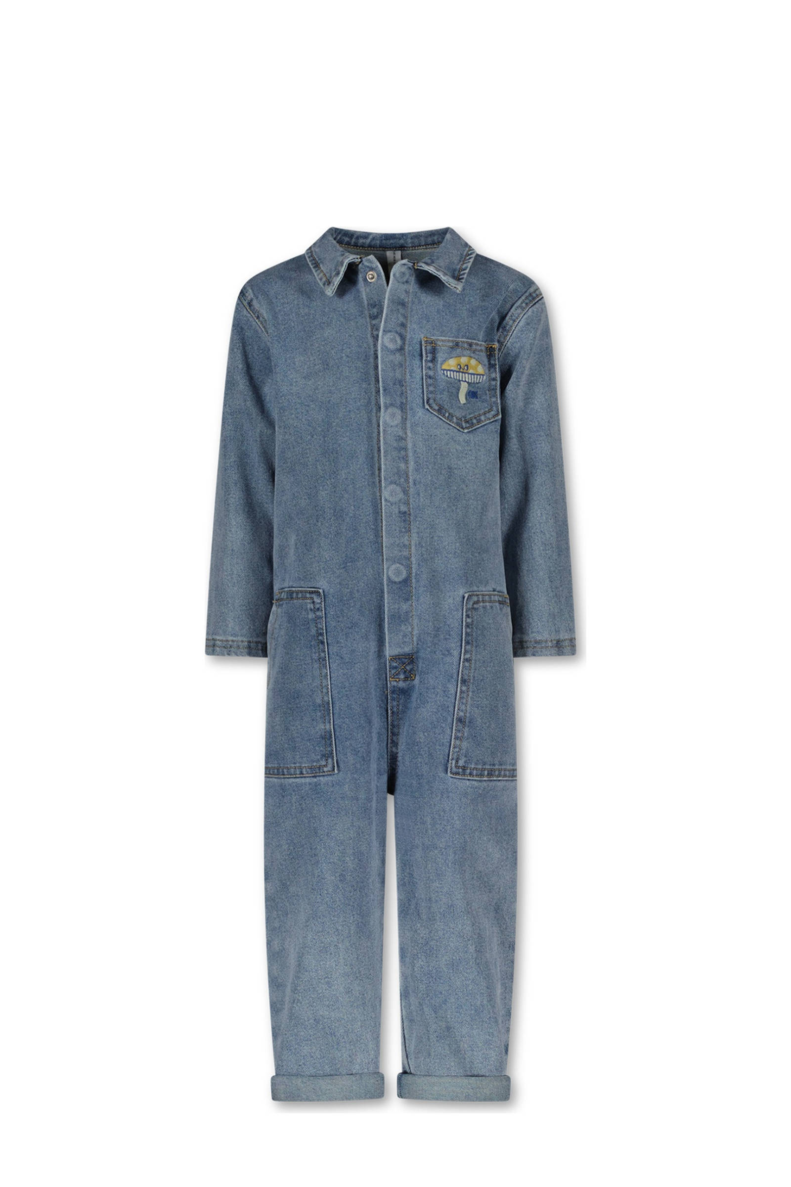 The New Chapter spijkerpak medium blue denim