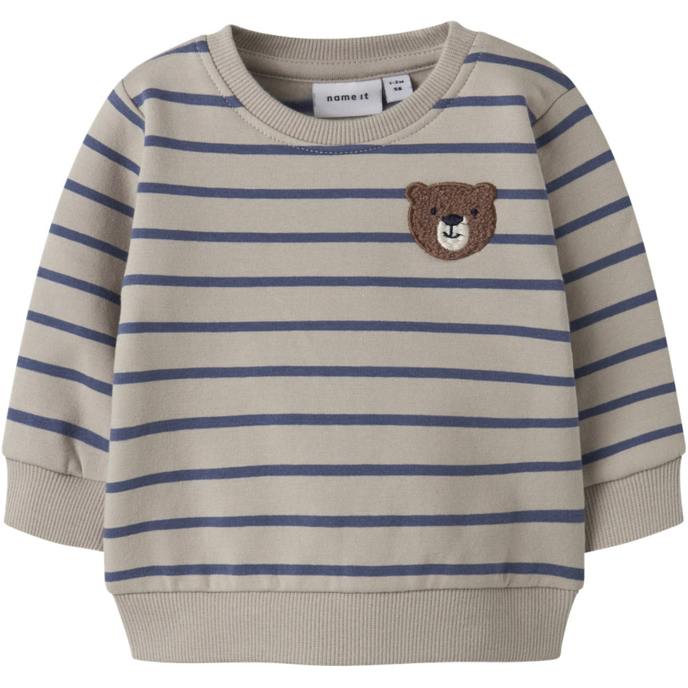 Køb Name It Chateau Gray Nbmdaddel Ls Sweat Unb