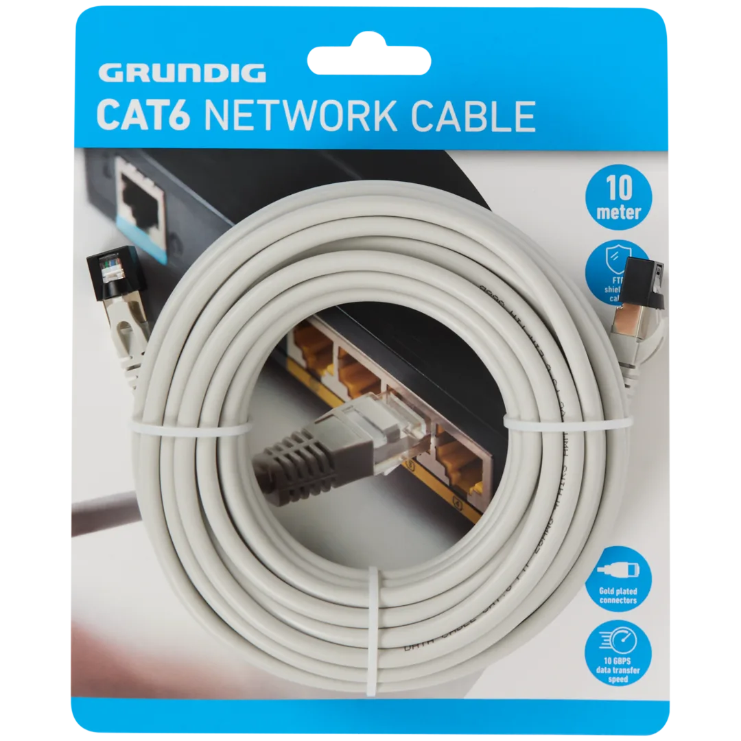 Grundig FTP netwerkkabel Cat 6 10 meter