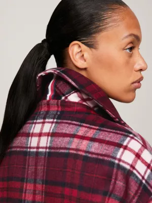 Casaco Relaxed com Monograma Tartan TH
