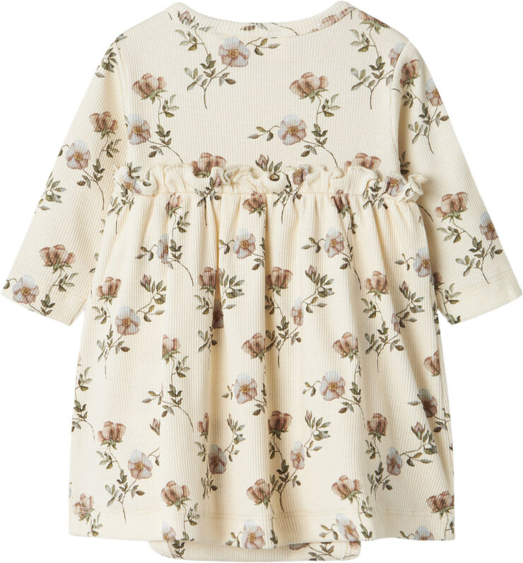 Lil' Atelier NBFGAVO ENS LS BODY DRESS LIL Turtledove/flowers