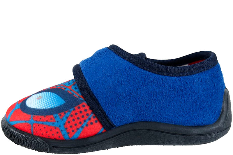 SPIDERMAN HJEMMESKO I BLÅ TEKSTIL MED LYS