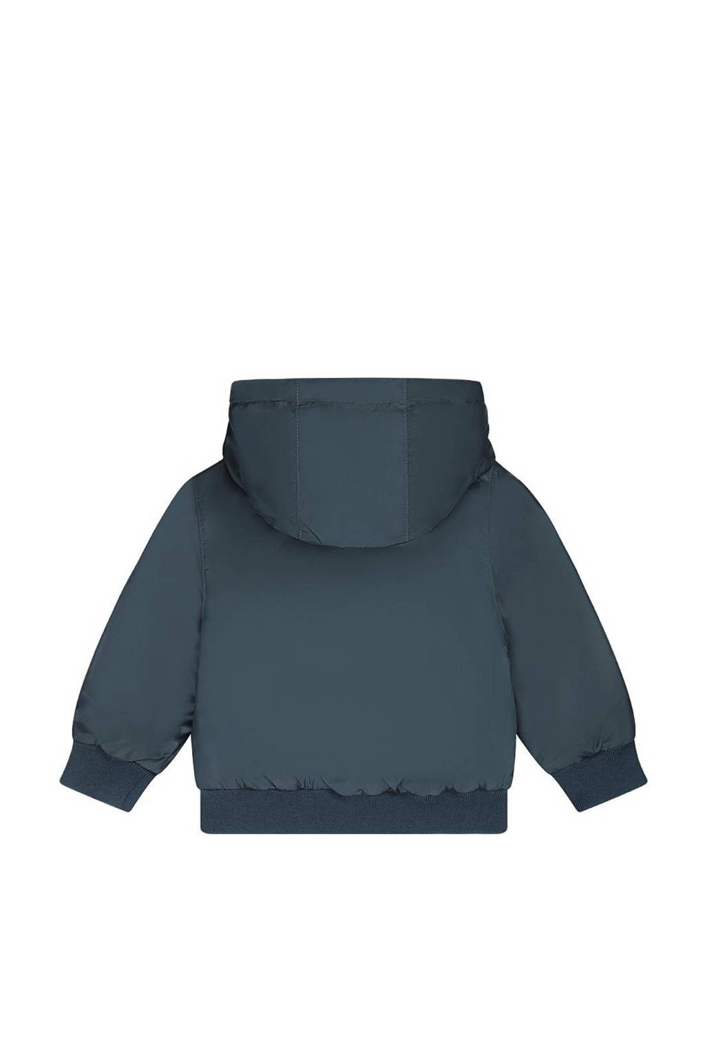 Dirkje zomerjas Jacket met contrastbies donkerblauw