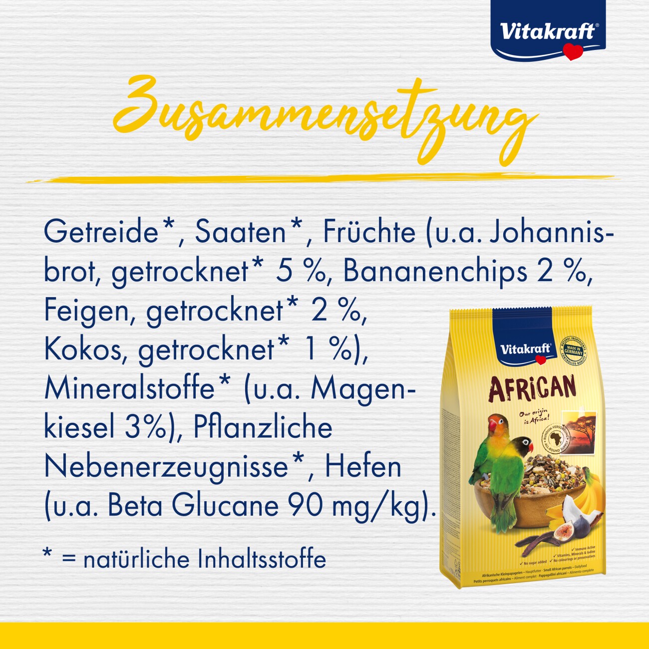 Vitakraft Heimatfutter African Agaporniden 3x750 g