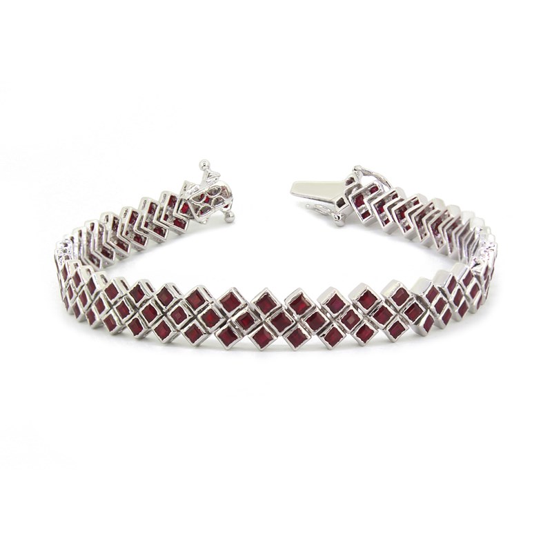 Bracelet Raffiné en Rubis et Argent 925 - Aden Bijoux, Exprimez votre Féminité
