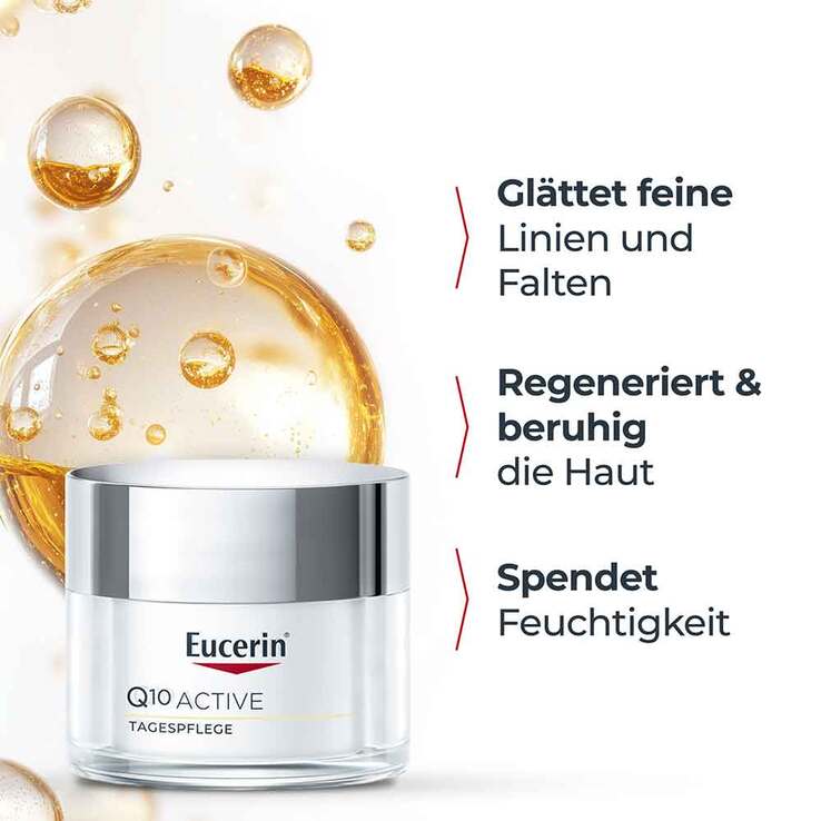 Eucerin Q10 Active Anti-Falten Tagescreme für trockene Haut, 50 ml