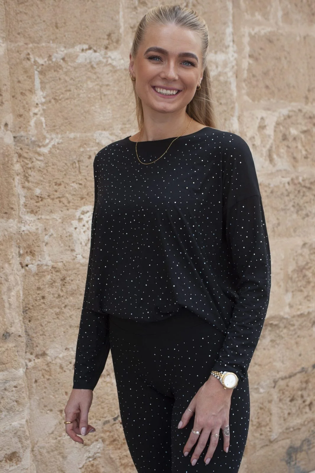 Liberte Alma-Ls-Top black simili