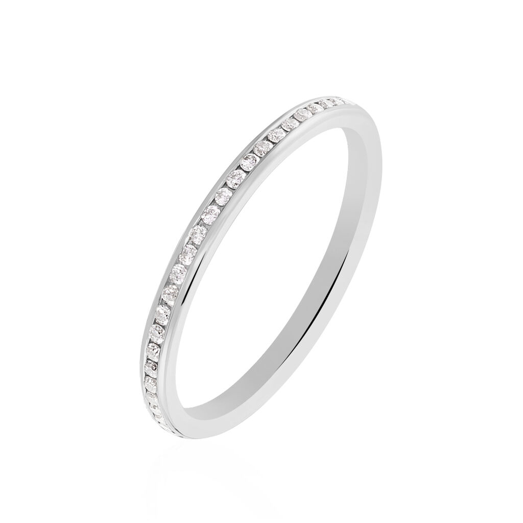 Alliance Laurie Demi-tour Or Blanc Diamant