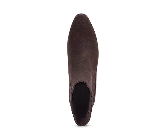 Stiefelette aus chromfrei gegerbtem Veloursleder