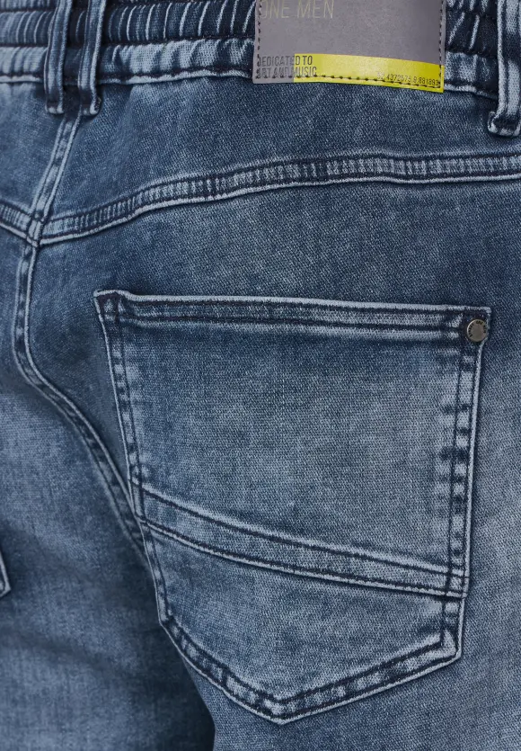 Relaxed Fit Jeansshorts - indigo blue wash