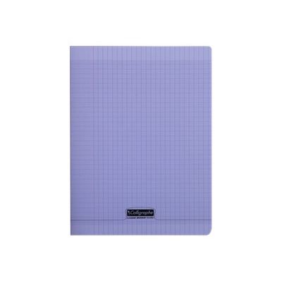 Calligraphe 8000 - Cahier polypro 24 x 32 cm - 96 pages - petits carreaux (5x5 mm) - violet