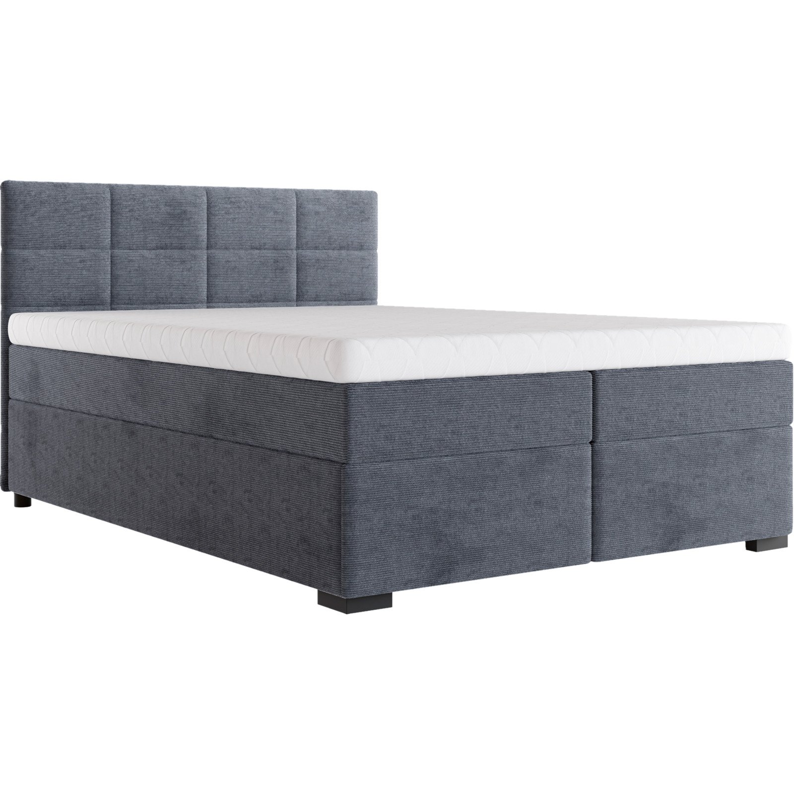 Boxspringbett Coma Cord graphit 180 x 96 x 204 cm