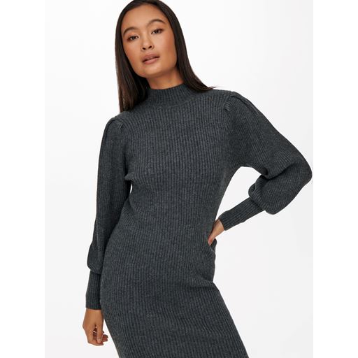 ONLY Katia Strikkjole, Dark Grey Melange, S