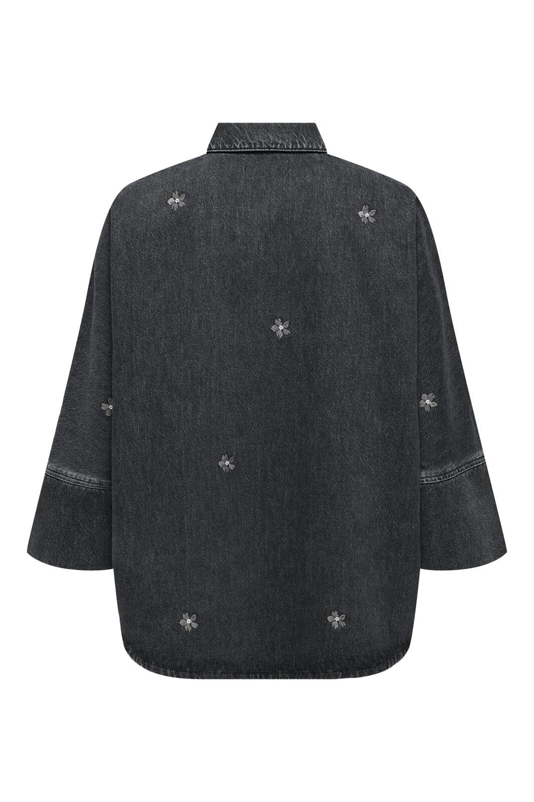 Only Onlgrace 3/4 Flower Emb Shirt Cro