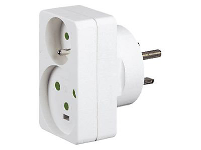 Adaptateur 2P+T fiche 16A + fiche 20A vers socle 32A Legrand