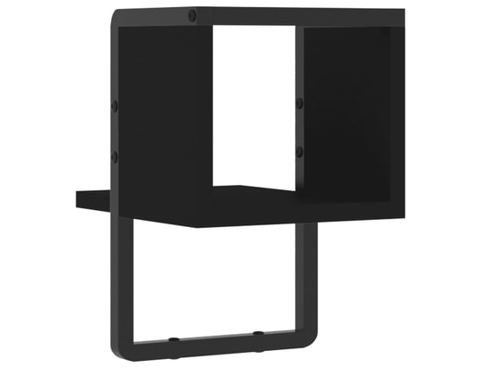 VIDAXL - Etagère murale étagère murale avec barre noir 20x25x30 cm