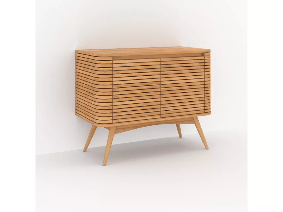 Meuble de salle de bain en bois de teck 100 cm - Auguste