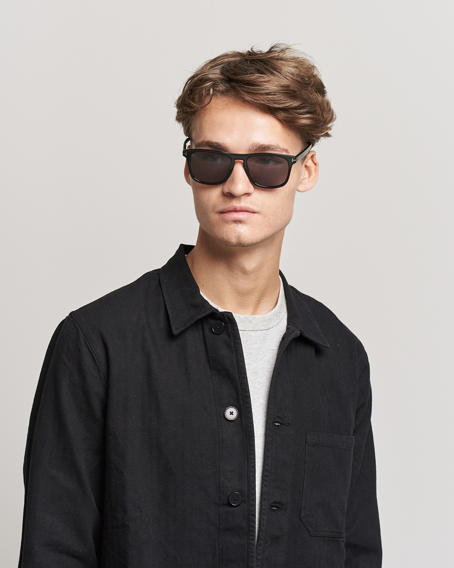 Tom Ford Gerard Polarized Sunglasses Shiny Black/Smoke