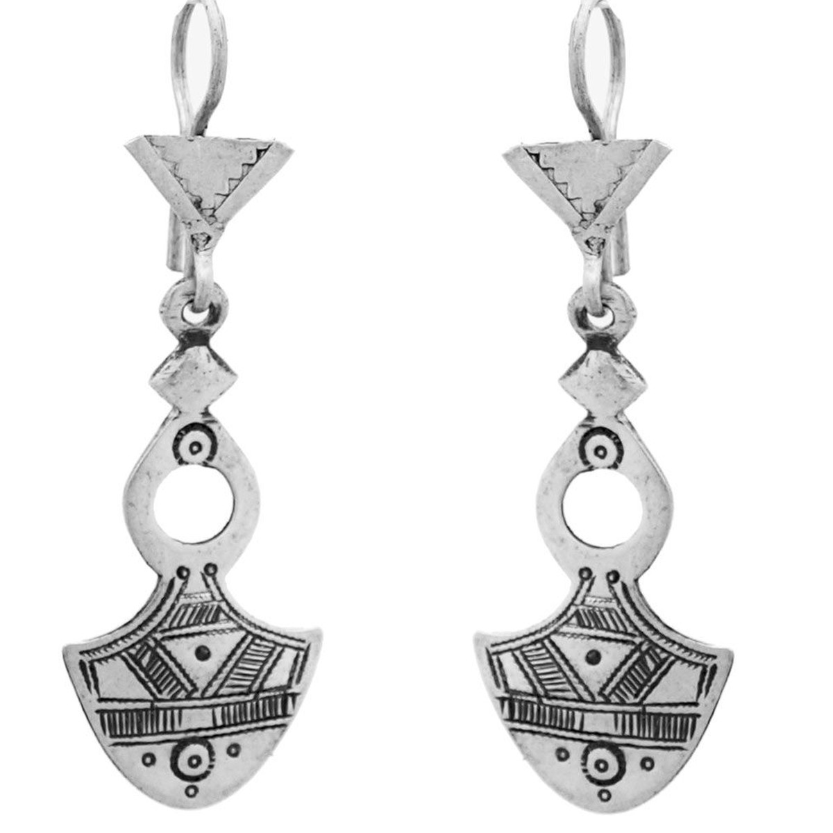 Boucles oreille touareg croix sud Timia