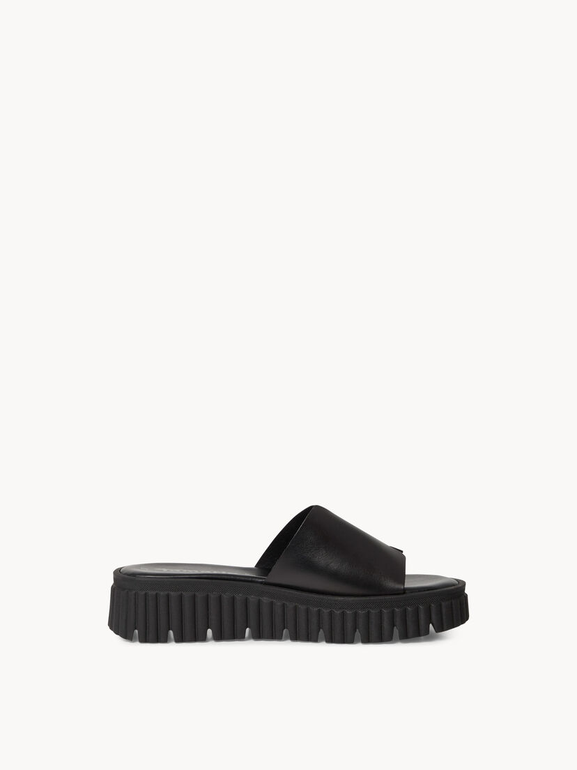 Leren Slipper - zwart