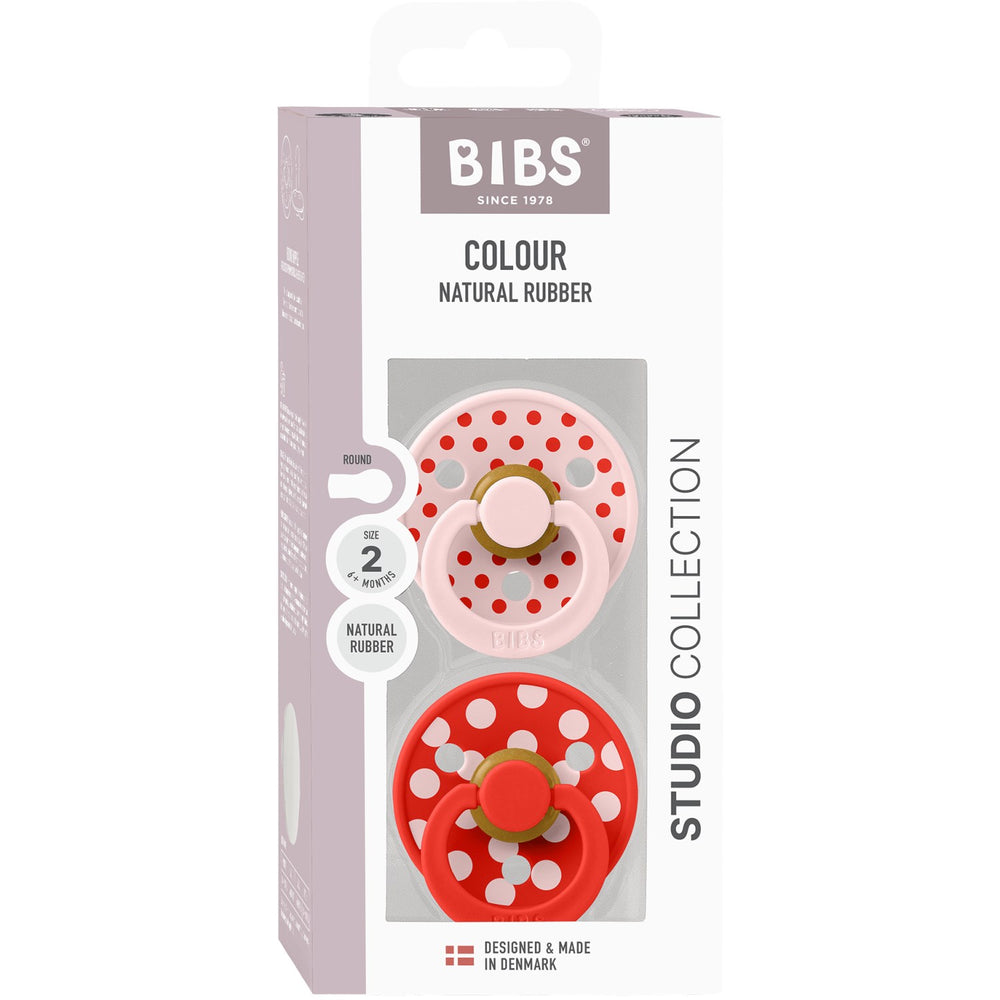Køb Bibs Blossom/Candy Apple Sut Studio Colour 2-Pak Polka Latex