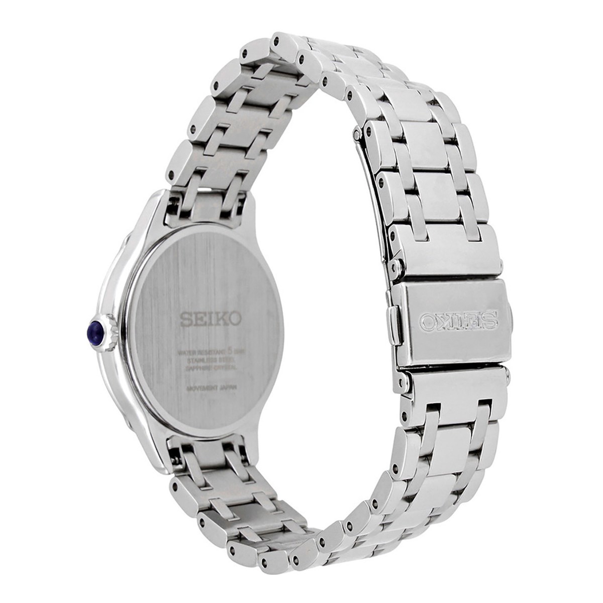 Montre femme Seiko classique acier diamants