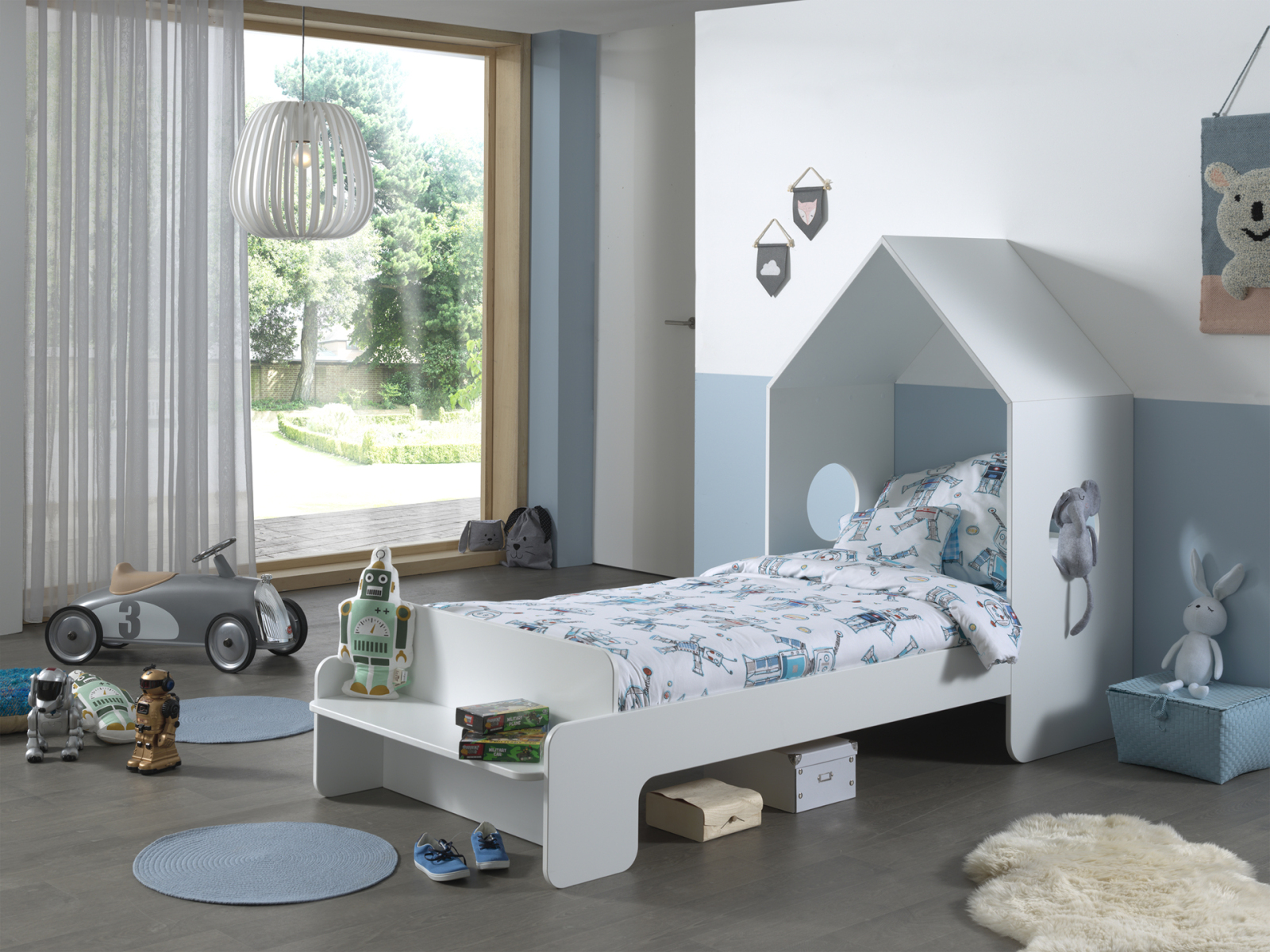 Haubett CASAMI - weiß - mit Sitzbank - 90x200 cm