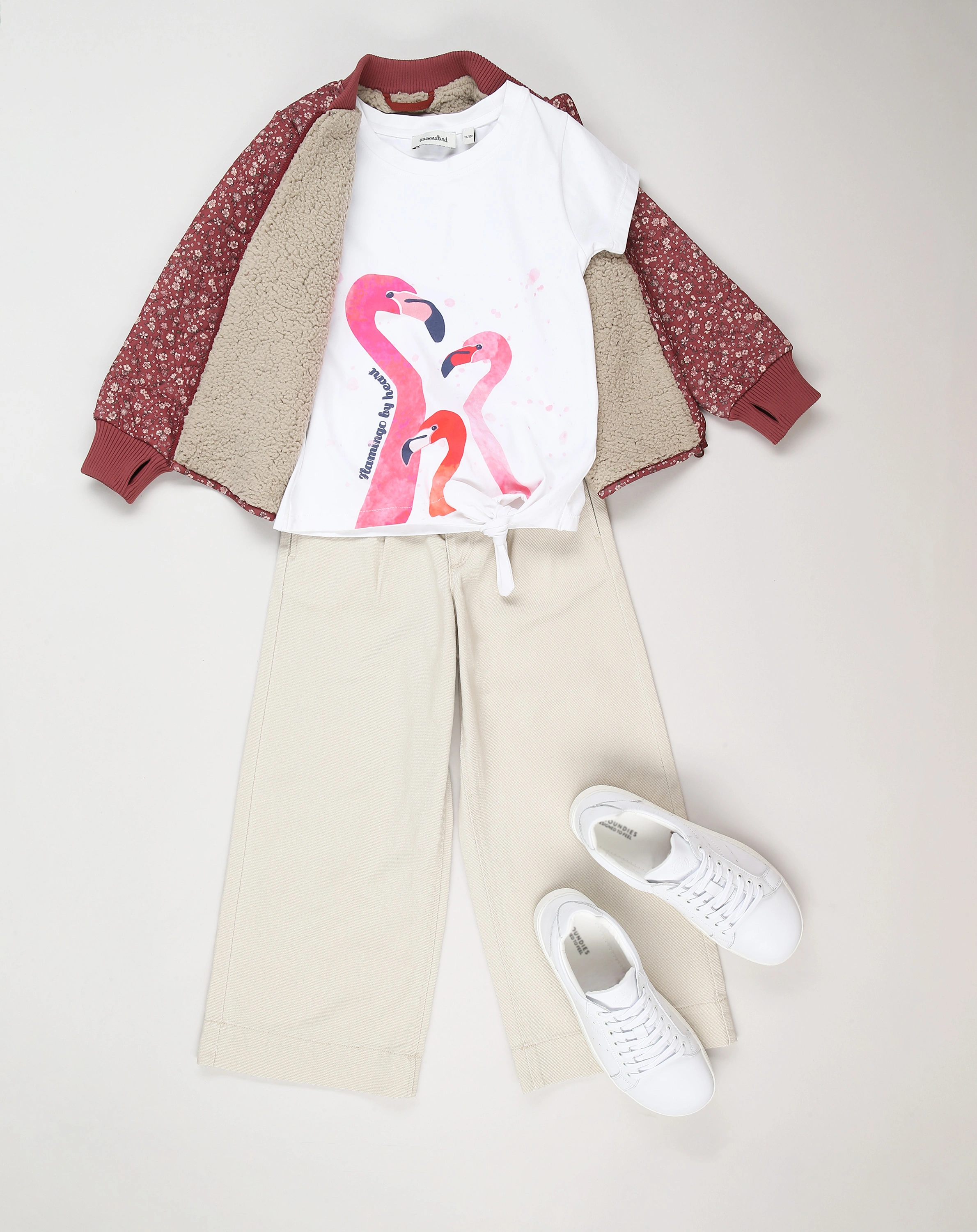 T-Shirt FLAMINGO in weiß