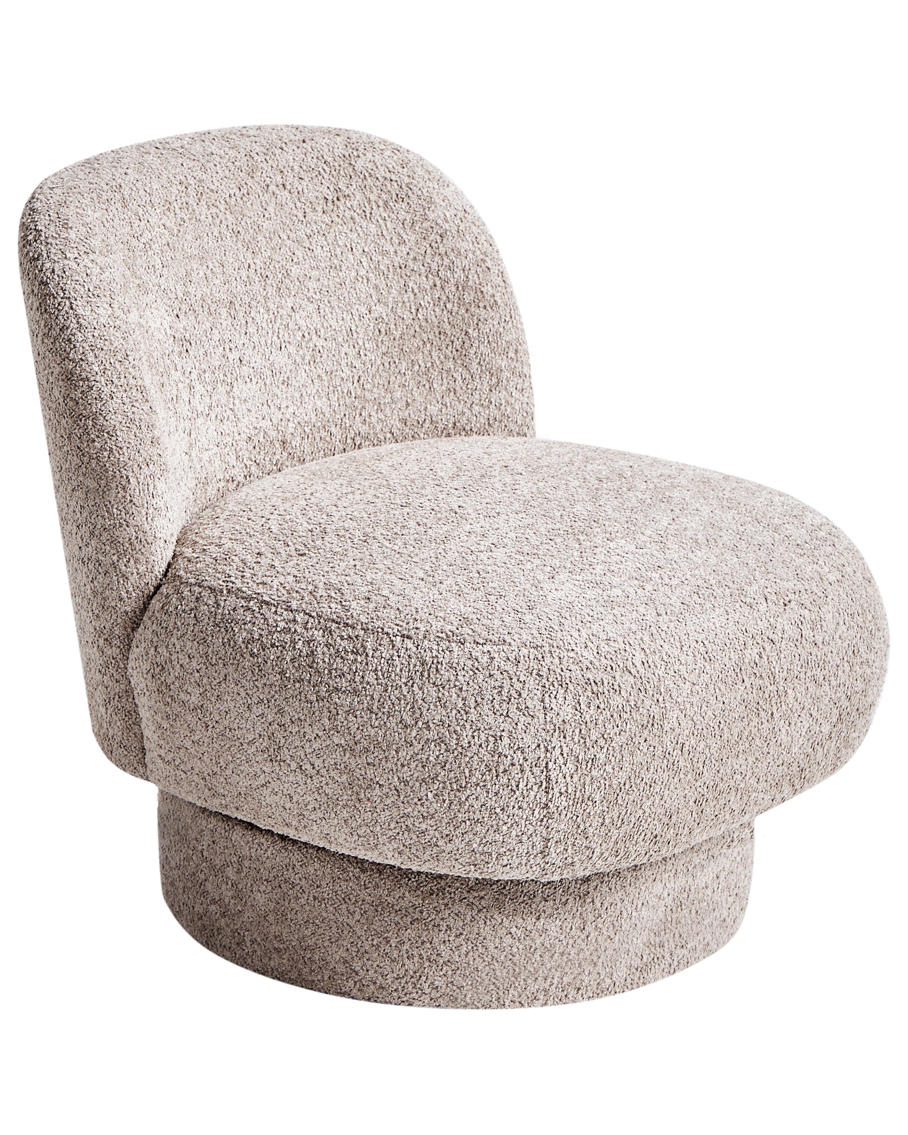 Draaifauteuil AYLO Bouclé Taupe