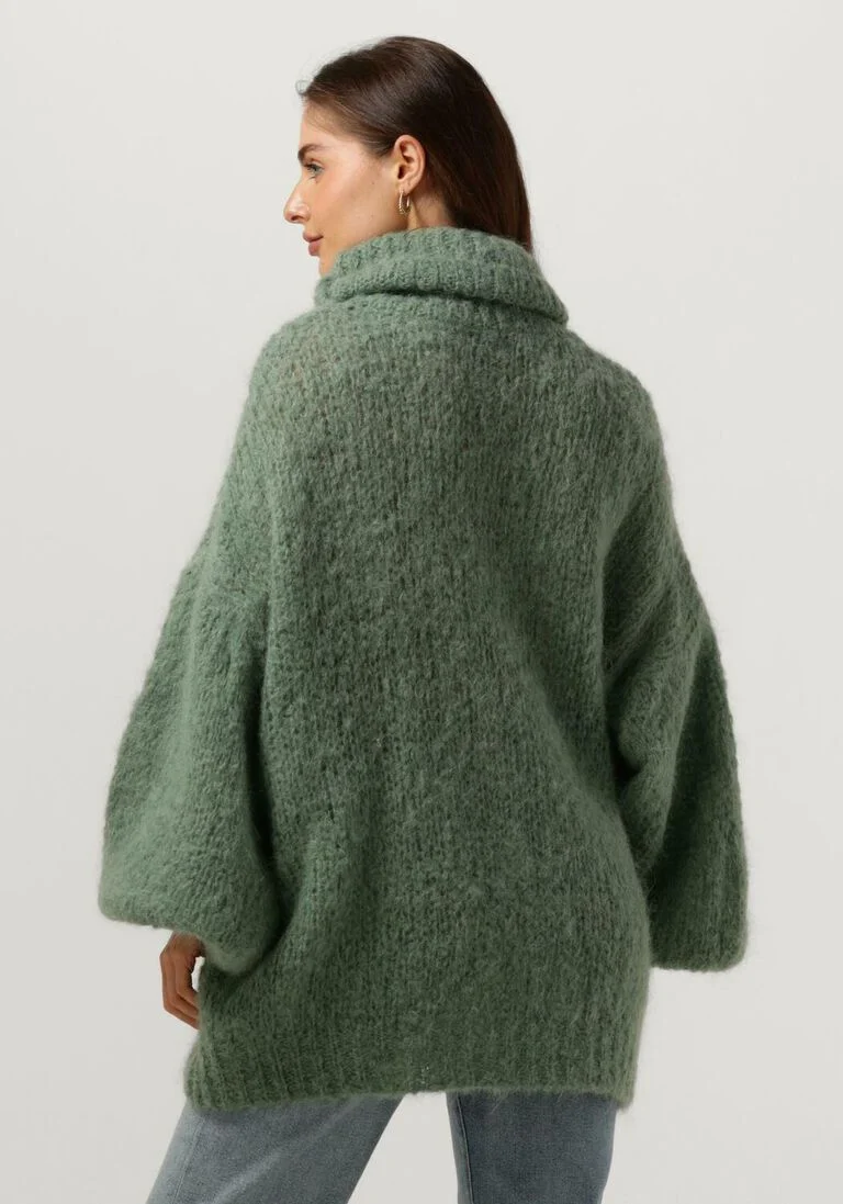 AMERICAN DREAMS groene american dreams coltrui pepper roll neck alpaca pullover